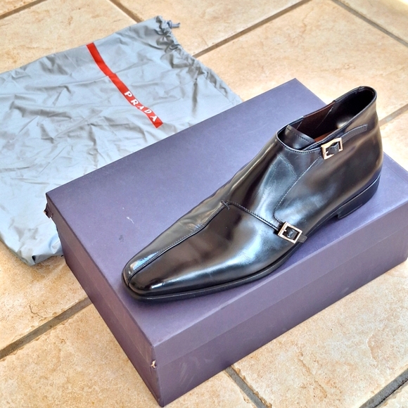 PRADA Double Monkstrap Ankle Boots (Mens Size 9.5 - Read description below) - Picture 14 of 16